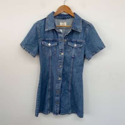 Cotton On Pisces Blue Short Sleeve Mini Dress  Size 10 