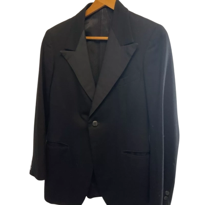 “David Jones” Vintage - Mens  Size L / M Black  lined Jacket