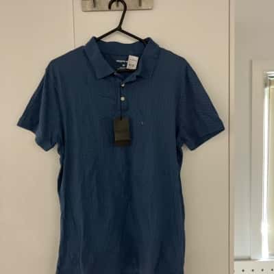 Country Road Mens Size M cotton regular fit Polo Shirt Blue 