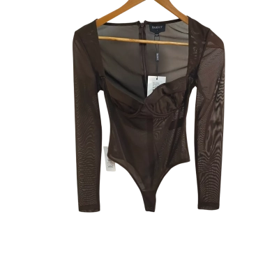 BNWT Bardot Womens  Size S Bodysuit Chocolate RRP $99