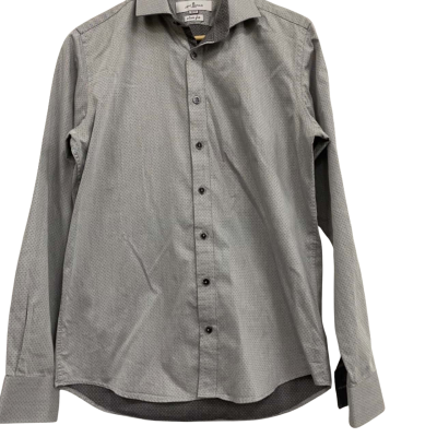 Jeff Banks Mens  Size M Slim Fit Business Shirt Grey 