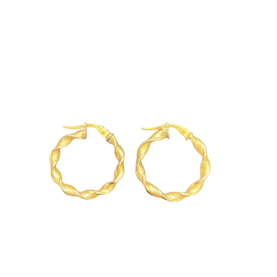 9k gold made in Italy twist hoops 