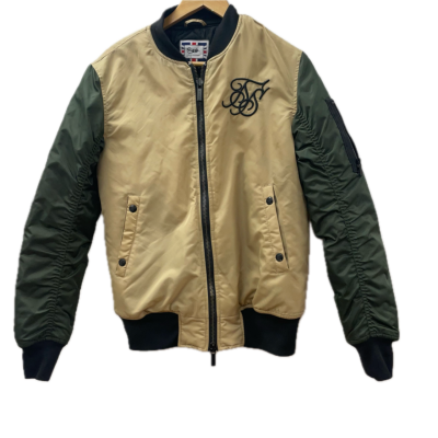 Siksik Unisex Size S Bomber Jacket Beige / Black  / Khaki / Multicoloured 