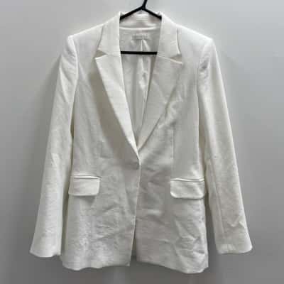 Kookai Womens  Size 40 Blazer White 