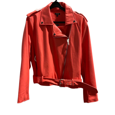 Emerge Womens  Size 20 Leather Jacket Pink  