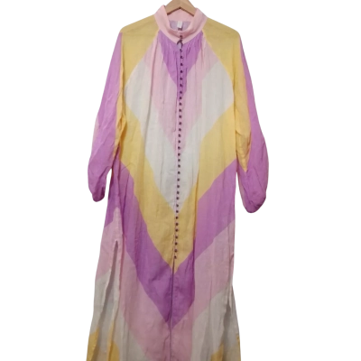 Tigerlily Women's Size 16 Purple, Pink and Yellow Maxi Dress
