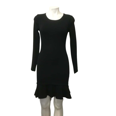 kookai black long sleeve dress Kookai Sydney Button Up Dress Black Size 12
