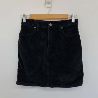 Afends Navy Blue Corduroy Mini Skirt Size 10 