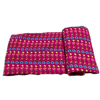 Thin Cotton Fabric Pink Floral 111 x 240 cm     FAB1