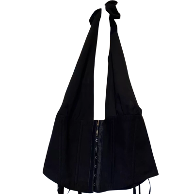 Neon Hart XS Black  Halter Corset Crop Top