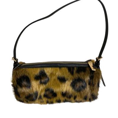 H&M Womens Shoulder Bag Animal print / Black  / Brown 