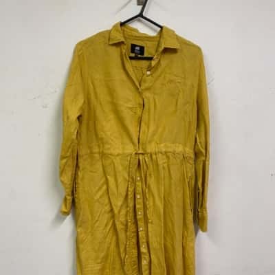  Polo Womens  Size 36 Long Sleeve Dress / Midi Dress Mustard 