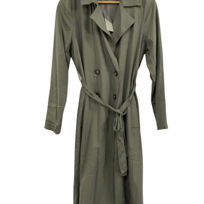 Katies Womens  Size 8 Trench Coat (Green, Grey, Khaki)