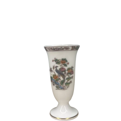 Vintage Wedgwood Kutani Crane Miniature Vase English Bone China 6.5cm tall