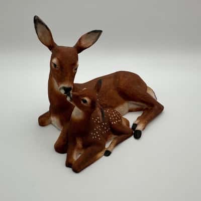 National Wildlife Federation “Tender Moments” Doe & Fawn Sculpture 