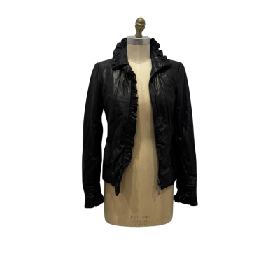 isNOVA Womens  Size 38 Leather Jacket Black  