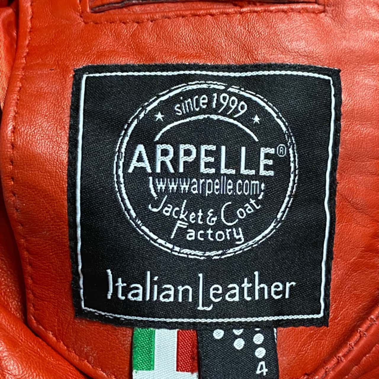 Arpelle Size 4 Leather Jacket Red (s)