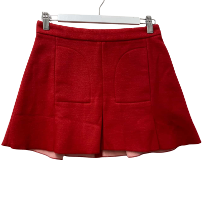  Jupevendue Womens Size L Pleated Skirt Red 