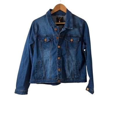 Zibel Womens  Size 16 Denim Jacket Blue / Rose Gold 