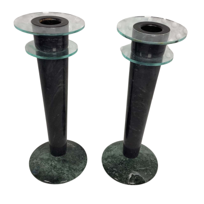 Milano Series Marble Candle Holders Pair 