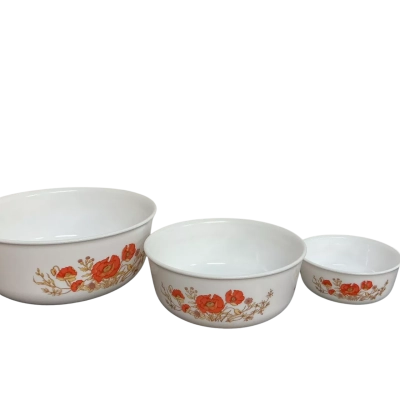 3x Vintage Arcopal Casserole Dishes - Made in France