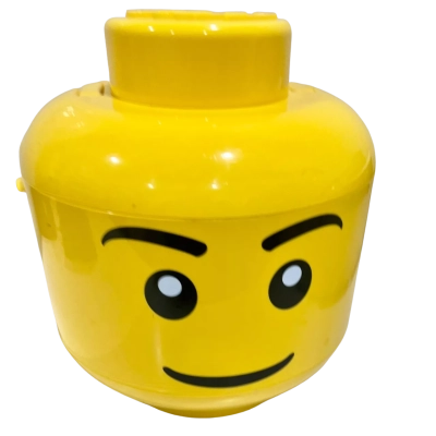LEGO Yellow Smiling Head Brick Storage Sorter Seperator w/ 2 trays & Carry Handle