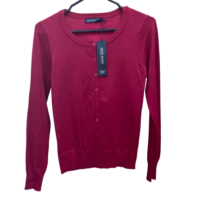 David Jones Womens  Size S Button Up Top Red 