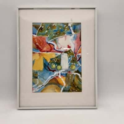 Colourful Still Life Watercolour Painting Signed by Artist 