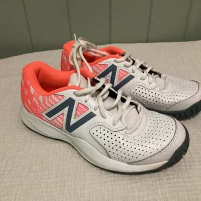New Balance Womens  Size 5.5 Trainers Grey / Orange / White 