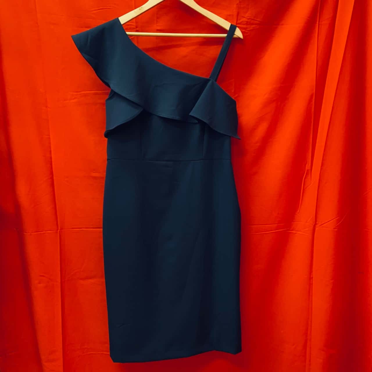Liz Jordan Womens Size 16 Cocktail Dress / Formal Dress / Off One Shoulder  Navy Blue RRP$199.99(s)