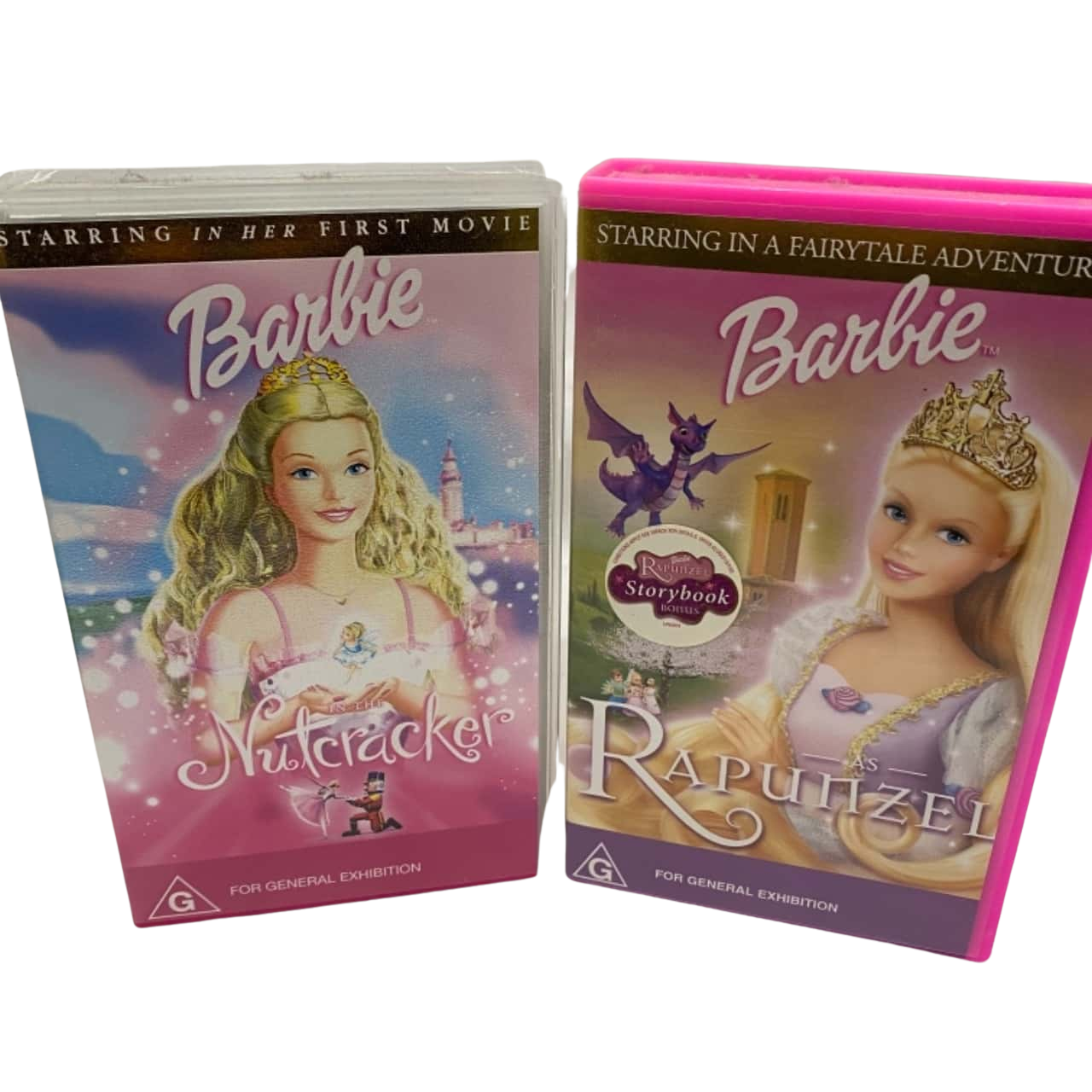 BARBIE VHS BUNDLE X 2 Rapunzel and The Nutcracker