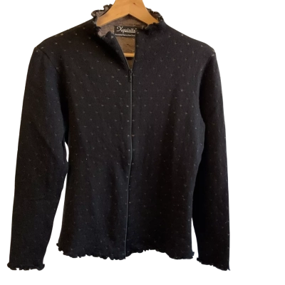 “Exquisite” New Zealand - Womens  Size S -Cardigan Black fleck