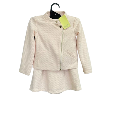 Bardot Girl's Textured Dress with Jacket Size 3 Pale Pink  
