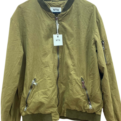  NTH Mens Size L Olive Bomber Jacket  