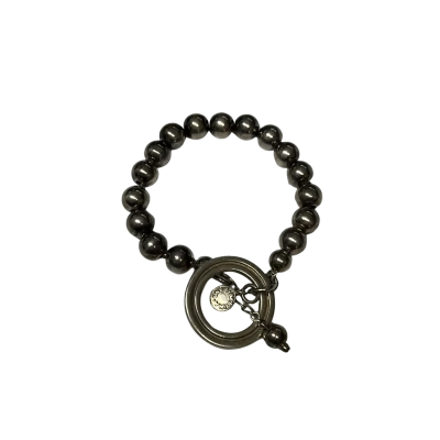 Womens Bettina Liano Beaded Bracelet Silver 