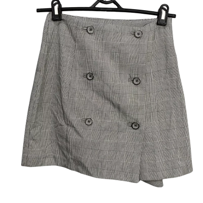 Witchery Womens  Size 6 Midi Skirt Black  / Pattern / White 