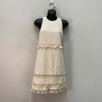 Esther & Co Womens  Size S Mini Dress Stone / Beige 