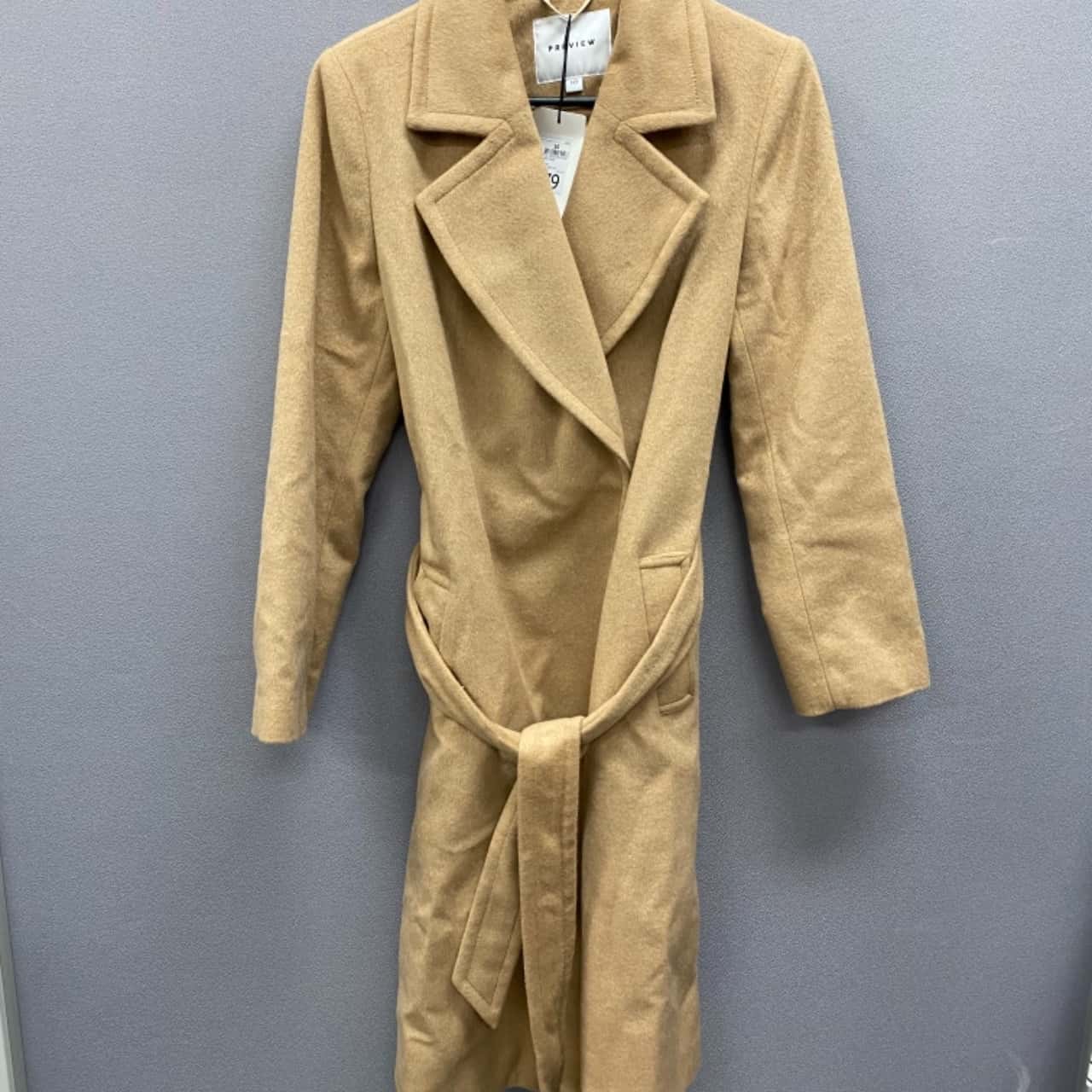 camel coat size 10