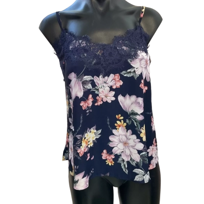 Just Jeans Womens  Size 6 Cami  Floral / Navy Blue 