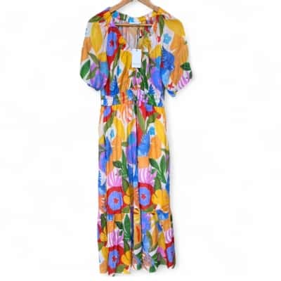 Jeanswest Womens Multicoloured 100% Cotton Maxi Dress, Size 8
