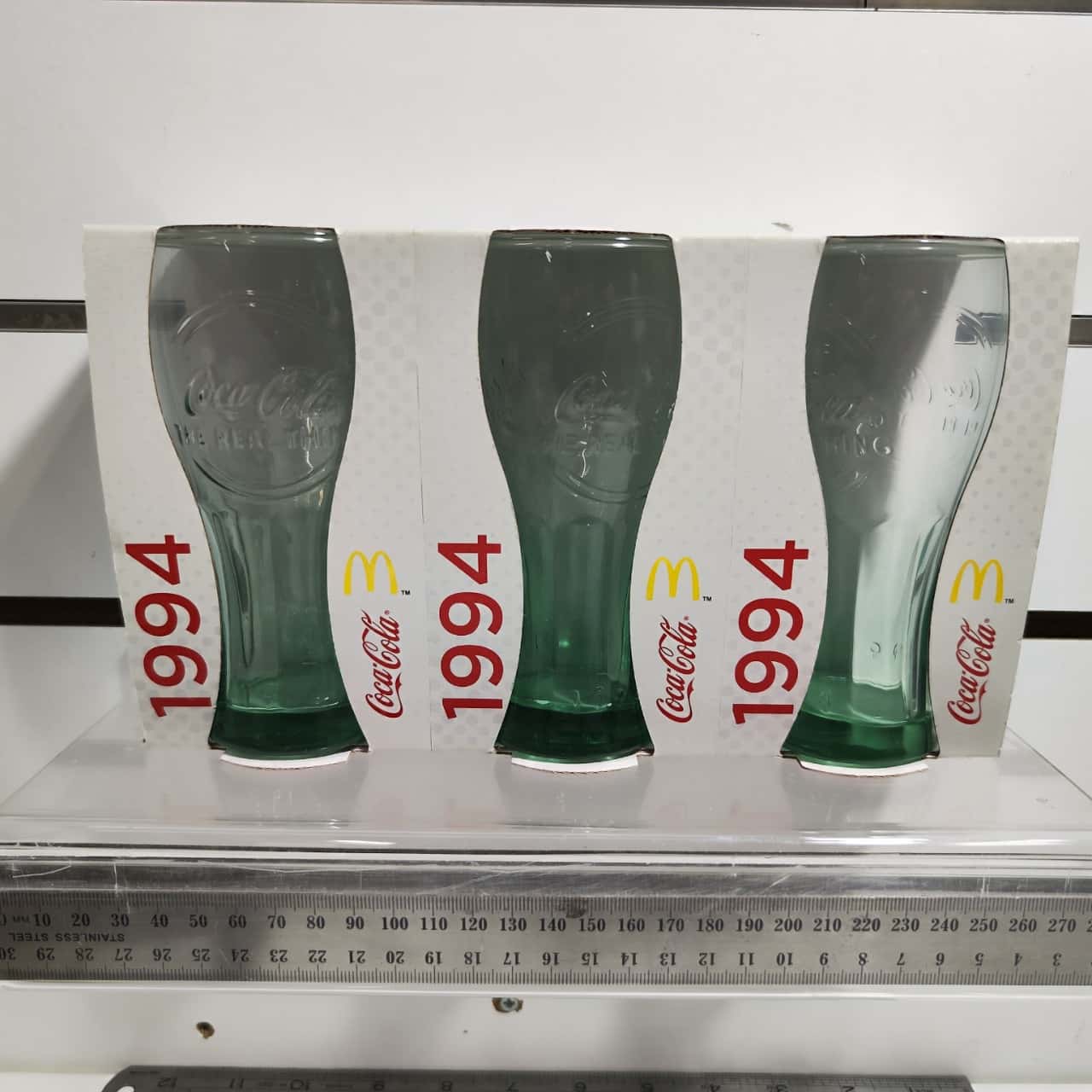 3x 1994 McDonalds Coke Glasses (s)
