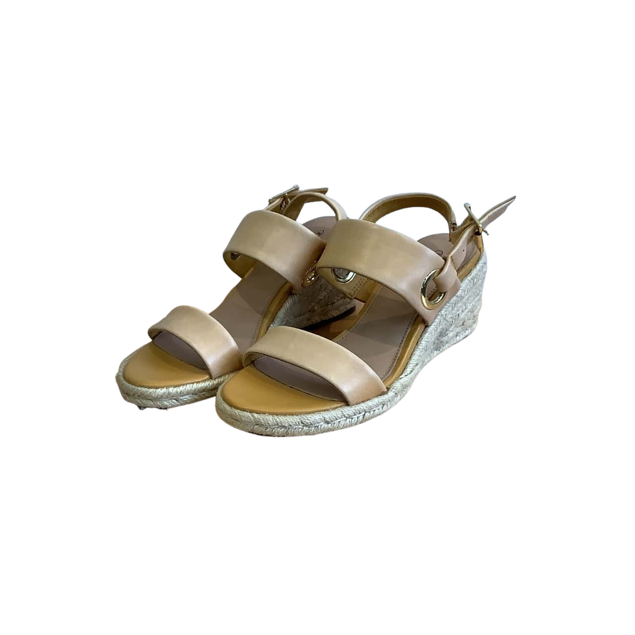 Trent Nathan Women's Size 37 Leather Wedges Beige (s)