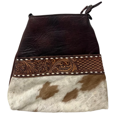 American Darling Leather Hair-On Cowhide Tooled Bag – Strap Missing