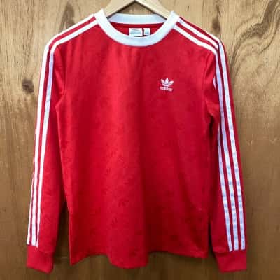 Adidas Red Crew Neck Top Size 8