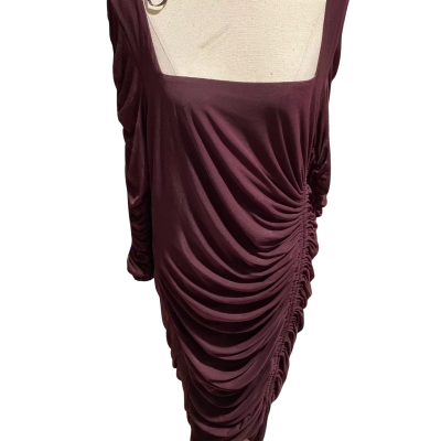 City Chic Womens Formal Dress  Long sleeved size 16 Maroon 