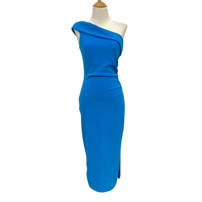 Forever New Womens One Shoulder Dress - Size 10 - Brilliant Blue