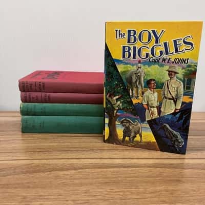 Lot of 5 Vintage Hardback Biggles Books by Captain W.E. Johns