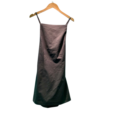 Glassons Womens  Size 10 Shoestring Strap Dress Blue / Grey / Pinstriped 