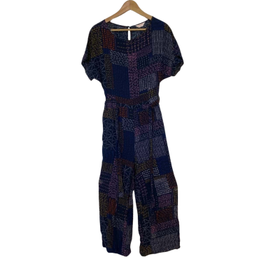 Gorman Women's Size 8 Short Sleeve Jumpsuit + Pockets Multicoloured Patterns