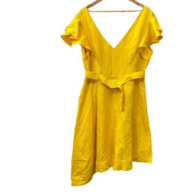 Wayne Cooper Yellow Asymmetrical Dress Size 18